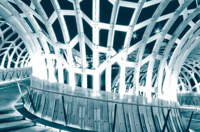 Artistic image of a footbridge - decorative