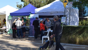 VPA Engagement at the Broadmeadows Market with a pop-up tent and various community members in discussion