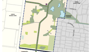 Graphic map of the Lindum Vale Precinct Structure Plan