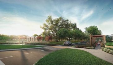 Artist impression of a park and streetscape in Donnybrook