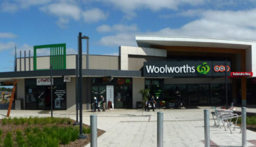 Street scene of Selandra Rise Plaza with people