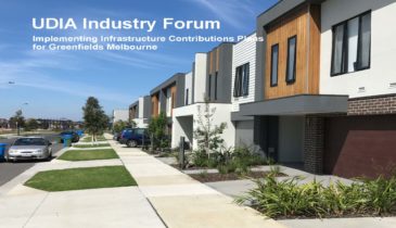 UDIA Industry Forum brochure with a medium density row of townhouses