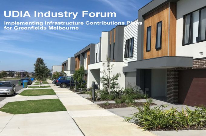 UDIA Industry Forum brochure with a medium density row of townhouses
