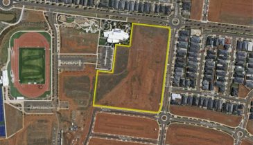 Aerial image defining the proposed Melton South school