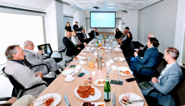 David Sim Master Class Breakfast in the Boardroom with numerous people