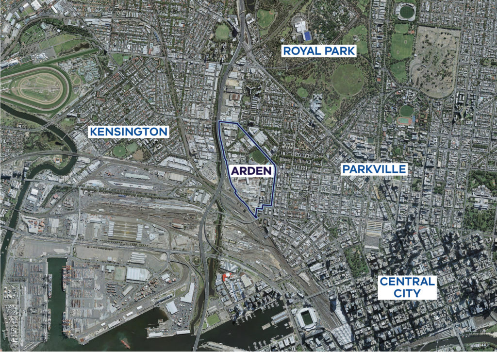 To show the Arden Precinct in the context of surrounding areas.