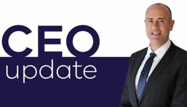 Image of Stuart Moseley under the CEO update banner - decorative