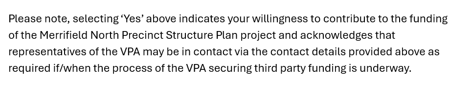 Merrifield North - Third Party Funding - Text